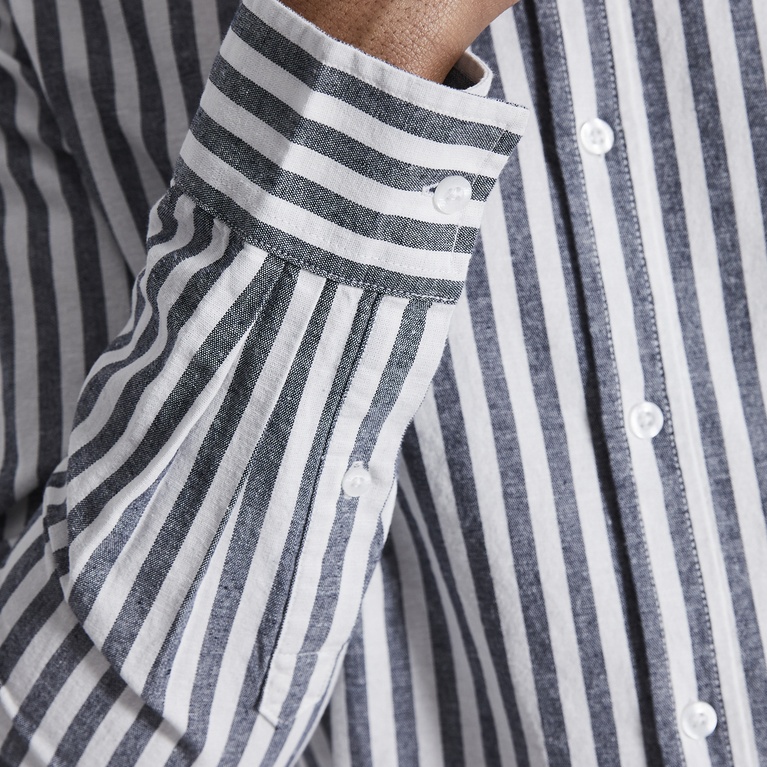 Linen blend shirt "Lucas Stripe"